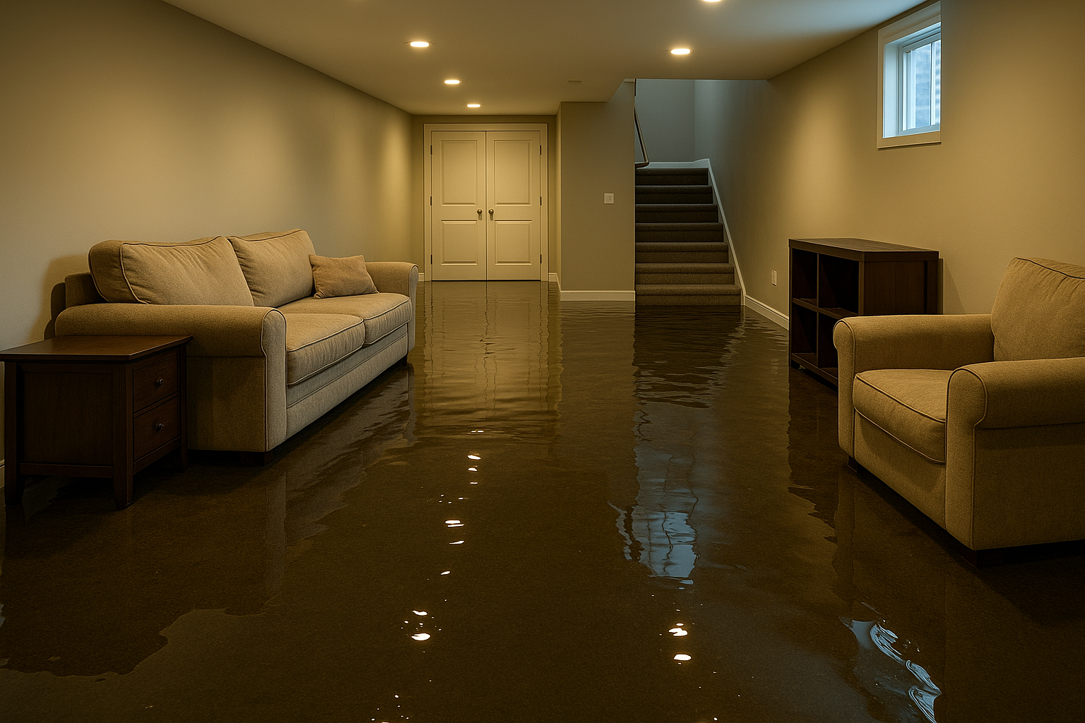 flooded basement